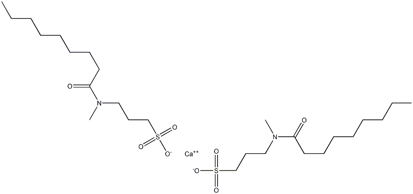 Bis[3-(N-nonanoyl-N-methylamino)-1-propanesulfonic acid]calcium salt Struktur