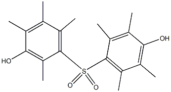 3,4'-Dihydroxy-2,2',3',4,5,5',6,6'-octamethyl[sulfonylbisbenzene] Struktur