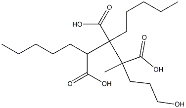 Butane-1,2,3-tricarboxylic acid 3-(3-hydroxypropyl)1,2-dipentyl ester Struktur