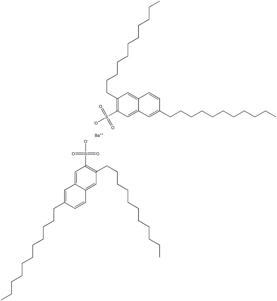 Bis(3,7-diundecyl-2-naphthalenesulfonic acid)barium salt Struktur