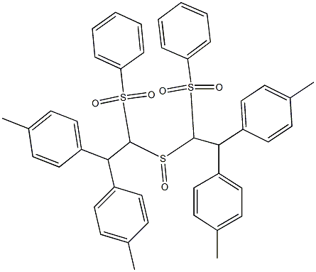 [Bis(4-methylphenyl)methyl][(phenylsulfonyl)methyl] sulfoxide Struktur