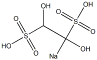 1,2-Dihydroxy-1-sodiosulfoethanesulfonic acid Struktur