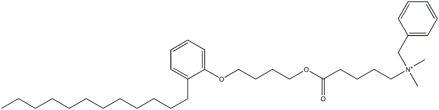 N,N-Dimethyl-N-benzyl-N-[4-[[4-(2-dodecylphenyloxy)butyl]oxycarbonyl]butyl]aminium Struktur