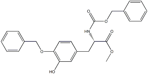 O-Benzyl-N-(benzyloxycarbonyl)-3-hydroxytyrosine methyl ester Struktur