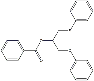 Benzoic acid [2-(phenylthio)-1-(phenoxymethyl)ethyl] ester Struktur