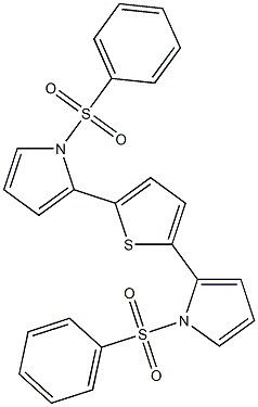 2,5-Bis(1-phenylsulfonyl-1H-pyrrol-2-yl)thiophene Struktur