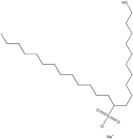 1-Hydroxytetracosane-11-sulfonic acid sodium salt Struktur