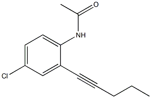 N-[4-Chloro-2-(1-pentynyl)phenyl]acetamide Struktur