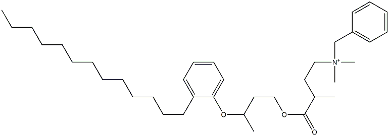 N,N-Dimethyl-N-benzyl-N-[3-[[3-(2-tridecylphenyloxy)butyl]oxycarbonyl]butyl]aminium Struktur