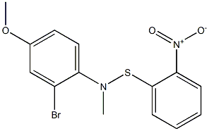 N-[(2-Nitrophenyl)thio]-N-(2-bromo-4-methoxyphenyl)methanamine Struktur