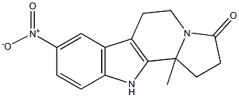 1,2,5,6,11,11b-Hexahydro-8-nitro-11b-methyl-3H-indolizino[8,7-b]indol-3-one Struktur