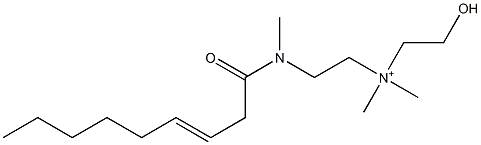 2-[N-(3-Nonenoyl)-N-methylamino]-N-(2-hydroxyethyl)-N,N-dimethylethanaminium Struktur