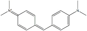 N,N-Dimethyl-4-[4-(dimethylamino)benzylidene]-2,5-cyclohexadiene-1-ylideneiminium Struktur