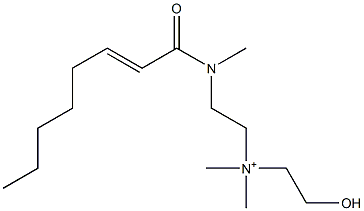 2-[N-(2-Octenoyl)-N-methylamino]-N-(2-hydroxyethyl)-N,N-dimethylethanaminium Struktur