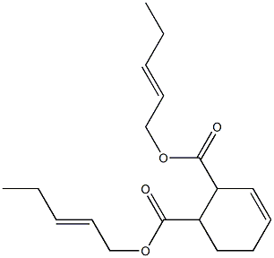 3-Cyclohexene-1,2-dicarboxylic acid bis(2-pentenyl) ester Struktur