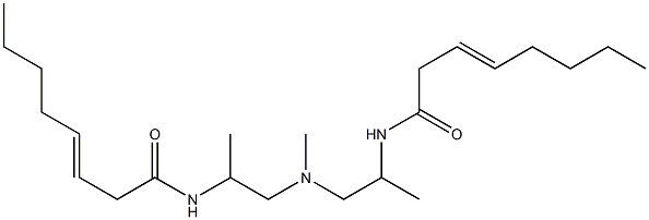 N,N'-[Methyliminobis(1-methyl-2,1-ethanediyl)]bis(3-octenamide) Struktur