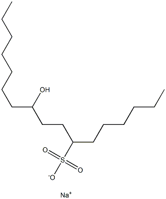 10-Hydroxyheptadecane-7-sulfonic acid sodium salt Struktur