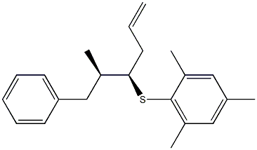 (4R,5R)-4-(2,4,6-Trimethylphenylthio)-5-methyl-6-phenyl-1-hexene Struktur