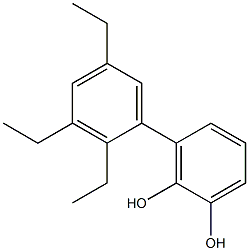 3-(2,3,5-Triethylphenyl)benzene-1,2-diol Struktur