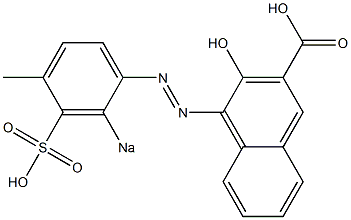 1-(4-Methyl-2-sodiosulfophenylazo)-2-hydroxy-3-naphthalenecarboxylic acid Struktur