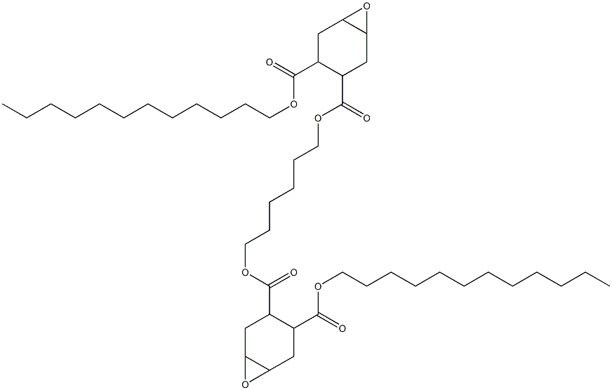 Bis[2-(dodecyloxycarbonyl)-4,5-epoxy-1-cyclohexanecarboxylic acid]1,6-hexanediyl ester Struktur