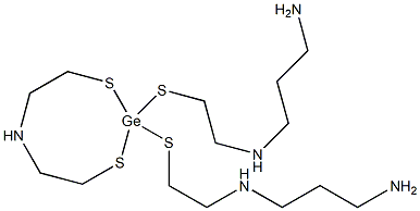 1,1-Bis[2-[(3-aminopropyl)amino]ethylthio]-2,8-dithia-5-aza-1-germacyclooctane Struktur