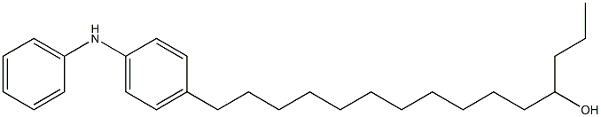 4-(12-Hydroxypentadecyl)phenylphenylamine Struktur