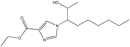 1-[1-(1-Hydroxyethyl)heptyl]-1H-imidazole-4-carboxylic acid ethyl ester Struktur