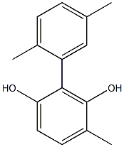 4-Methyl-2-(2,5-dimethylphenyl)benzene-1,3-diol Struktur