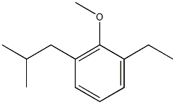 1-Methoxy-2-ethyl-6-isobutylbenzene Struktur