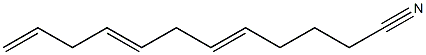 5,8,11-Dodecatrienenitrile Struktur