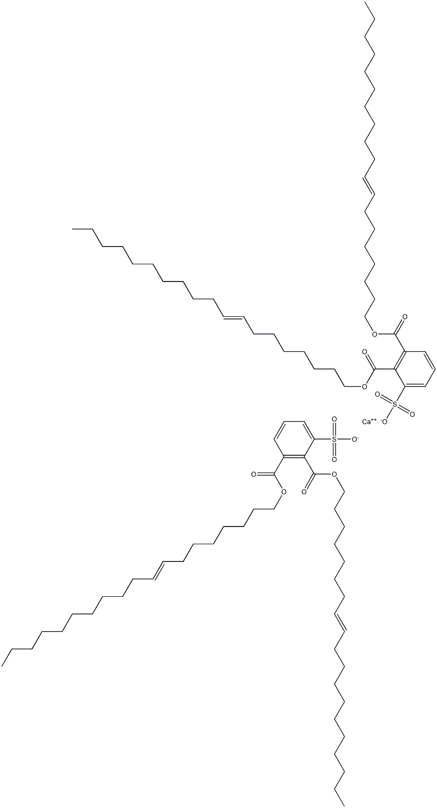 Bis[2,3-di(8-nonadecenyloxycarbonyl)benzenesulfonic acid]calcium salt Struktur