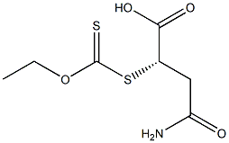 (-)-Dithiocarbonic acid O-ethyl S-[(S)-1-carboxy-2-(aminocarbonyl)ethyl] ester Struktur