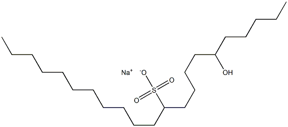 6-Hydroxydocosane-11-sulfonic acid sodium salt Struktur