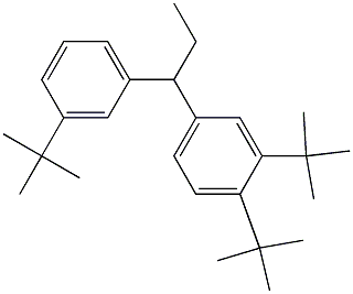 1-(3,4-Di-tert-butylphenyl)-1-(3-tert-butylphenyl)propane Struktur