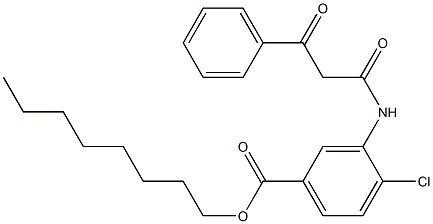 3-[(3-Phenyl-1,3-dioxopropyl)amino]-4-chlorobenzoic acid octyl ester Struktur