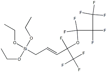 1-[Triethoxysilyl]-4,5,5,5-tetrafluoro-4-(heptafluoropropoxy)-2-pentene Struktur