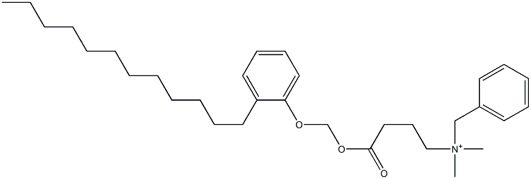 N,N-Dimethyl-N-benzyl-N-[3-[[(2-dodecylphenyloxy)methyl]oxycarbonyl]propyl]aminium Struktur