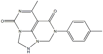 5-Methyl-7-(p-methylphenyl)-1,2,7,8-tetrahydro-3H,6H-1,2a,4,7,8a-pentaazaacenaphthylene-3,6-dione Struktur