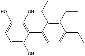 3-(2,3,4-Triethylphenyl)benzene-1,2,4-triol Struktur