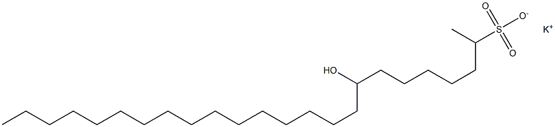 8-Hydroxytetracosane-2-sulfonic acid potassium salt Struktur