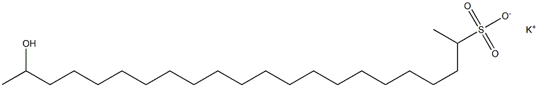 21-Hydroxydocosane-2-sulfonic acid potassium salt Struktur