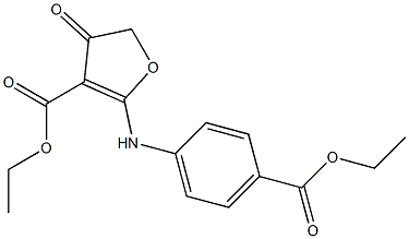 2-[[4-(Ethoxycarbonyl)phenyl]amino]-4,5-dihydro-4-oxofuran-3-carboxylic acid ethyl ester Struktur