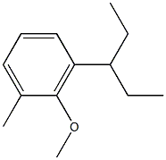 1-Methoxy-2-methyl-6-(1-ethylpropyl)benzene Struktur