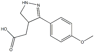 3-(4-Methoxyphenyl)-4,5-dihydro-1H-pyrazole-4-acetic acid Struktur