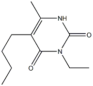 5-Butyl-3-ethyl-6-methyluracil Struktur