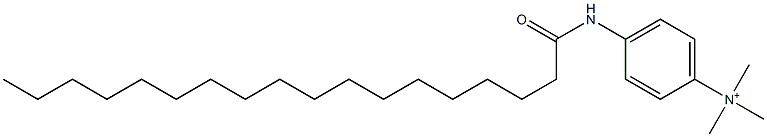 N,N,N-Trimethyl-4-[(1-oxooctadecyl)amino]benzenaminium Struktur