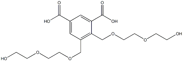 4,5-Bis(7-hydroxy-2,5-dioxaheptan-1-yl)isophthalic acid Struktur