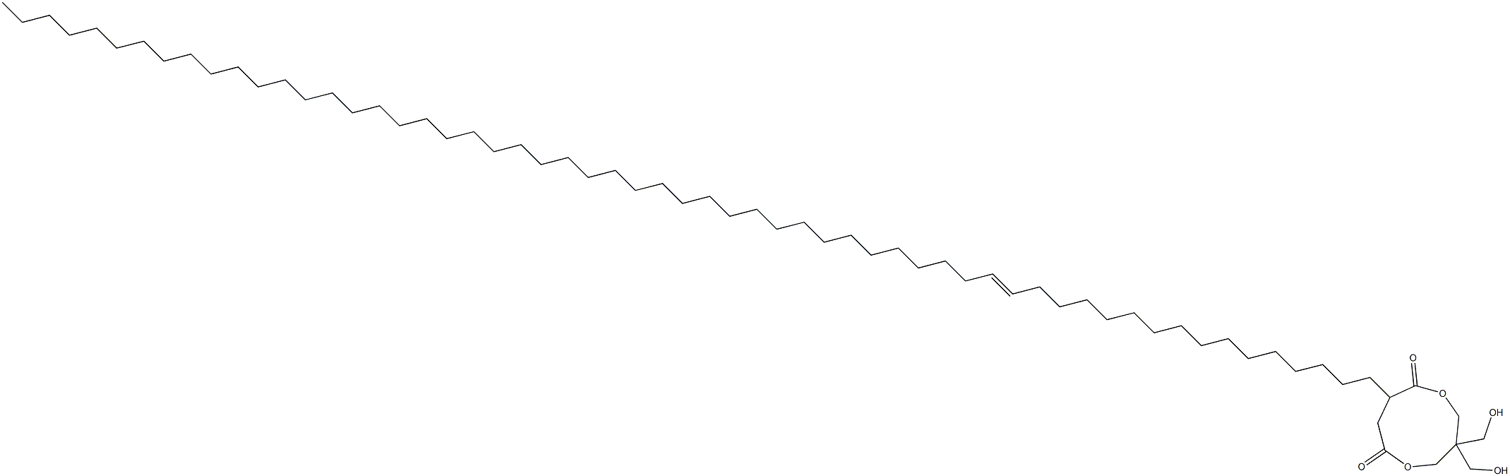 3,3-Bis(hydroxymethyl)-8-(16-nonapentacontenyl)-1,5-dioxacyclononane-6,9-dione Struktur