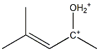 2-Oxonio-4-methyl-3-penten-2-ylium Struktur